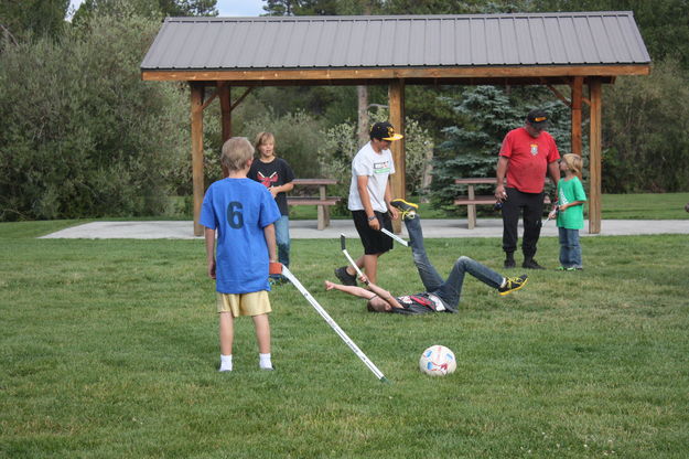 Take that. Photo by Pinedale Hockey Association.