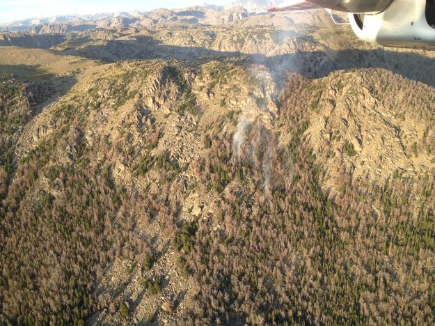 View on Monday Aug 8. Photo by Bridger-Teton National Forest.