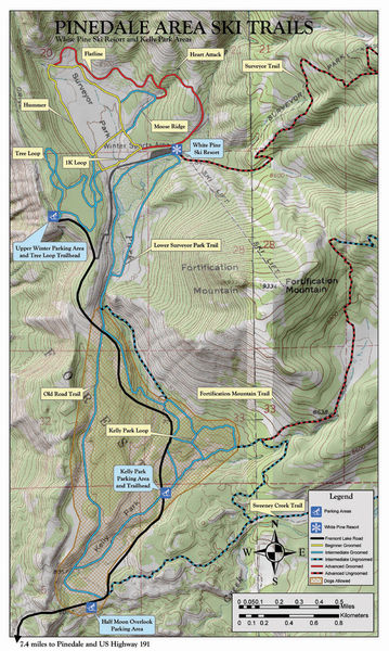 X-C Ski Trail Map. Photo by Sublette County Recreation .