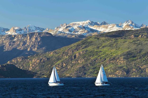 Sailing Fremont Lake. Photo by Dave Bell.