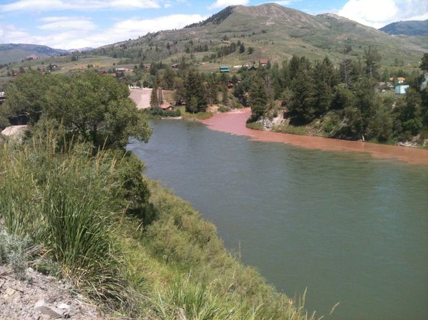 Muddy Hoback River. Photo by Bob Rule, KPIN 101.1 FM Radio.