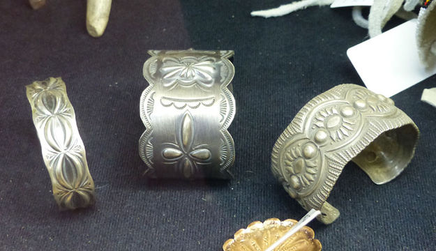 Silver bracelets. Photo by Dawn Ballou, Pinedale Online.