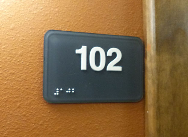 ADA room numbers. Photo by Dawn Ballou, Pinedale Online.