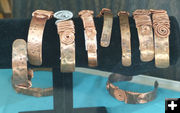 Copper bracelets. Photo by Dawn Ballou, Pinedale Online.