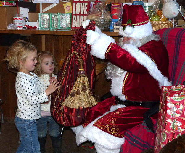 A gift from Santa's bag. Photo by Dawn Ballou, Pinedale Online.