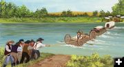 High water crossing. Photo by Sublette County Historical Society.