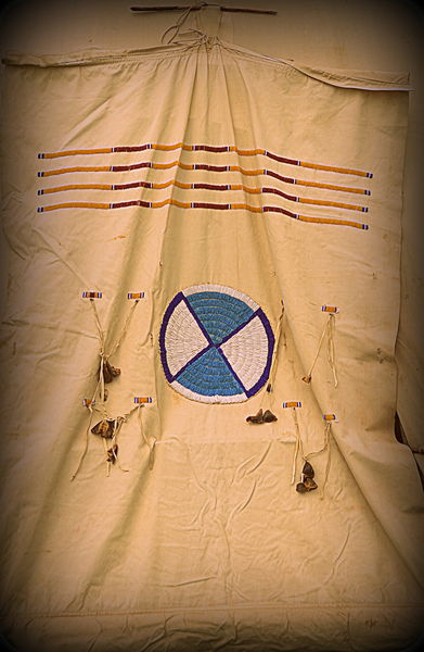 Teepee door. Photo by Terry Allen.