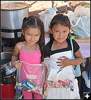 Candy hunters. Photo by Terry Allen.