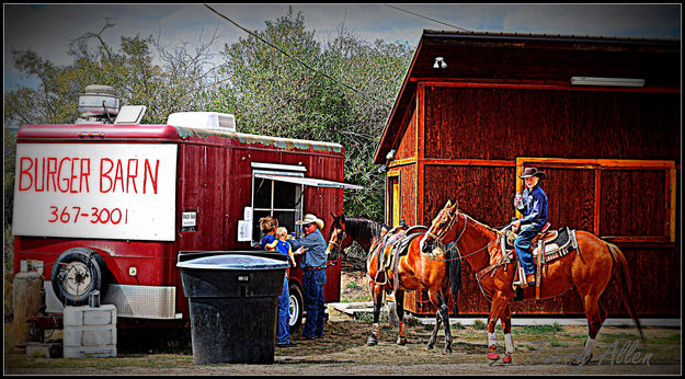 Burger and a shake. Photo by Terry Allen.