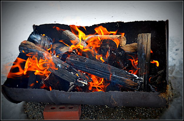 Barrel Fire. Photo by Terry Allen.