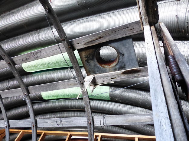 Stove pipe hole. Photo by Dawn Ballou, Pinedale Online.