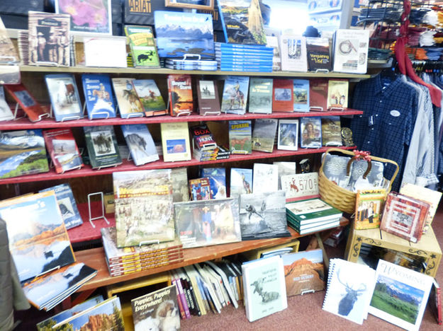 Books by local authors. Photo by Dawn Ballou, Pinedale Online.