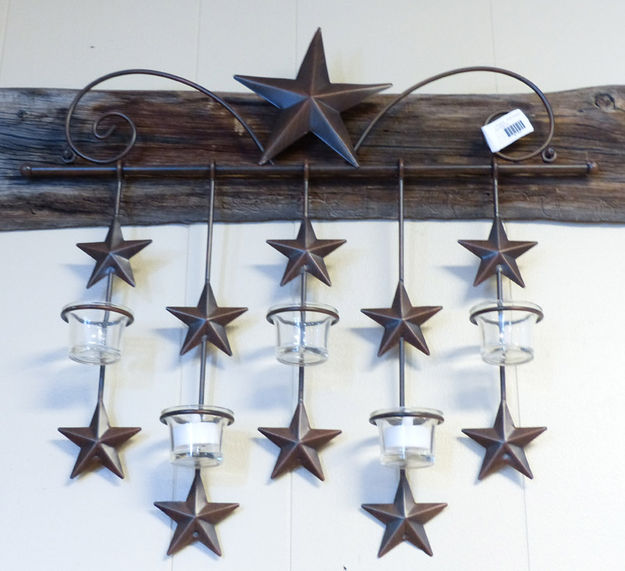 Star candle holder. Photo by Dawn Ballou, Pinedale Online.