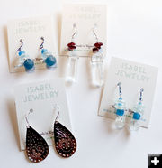 Earrings. Photo by Dawn Ballou, Pinedale Online.