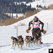 Al Borak Putting His Big Mitts Away at the Finish. Photo by Terry Allen.