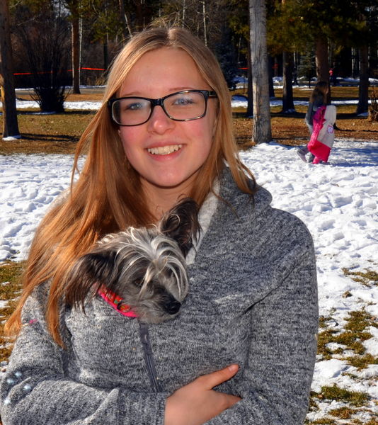 Marisa and Pebbles. Photo by Terry Allen.