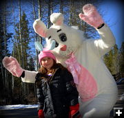 Stevie Jo and the Bunny. Photo by Terry Allen.