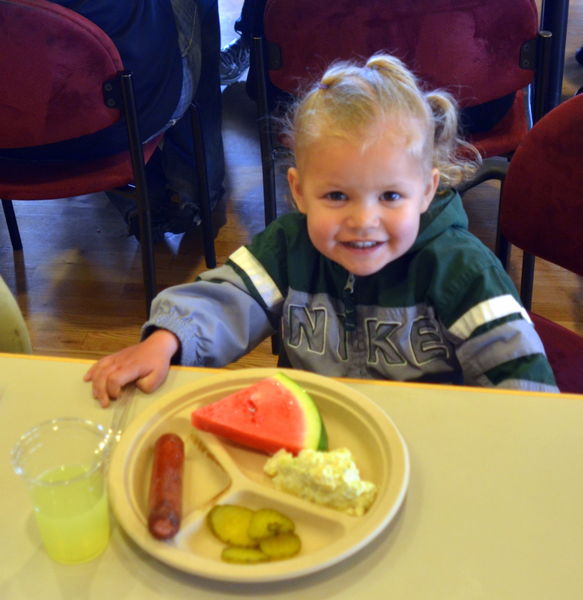 Iyanna is Happy With Her Meal. Photo by Terry Allen.