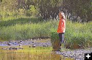 Sierra Contemplates Pine Creek. Photo by Terry Allen.