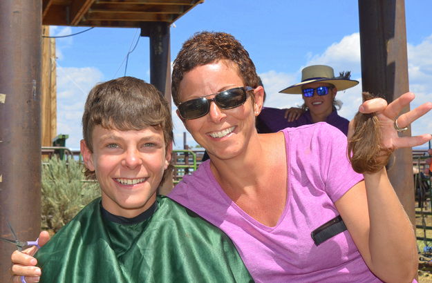 Buddies and the Barber. Photo by Terry Allen.