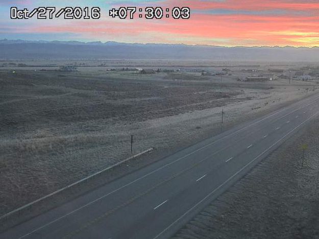 Oct. 27 sunrise. Photo by Trappers Point Wildlife Overpass Webcam.