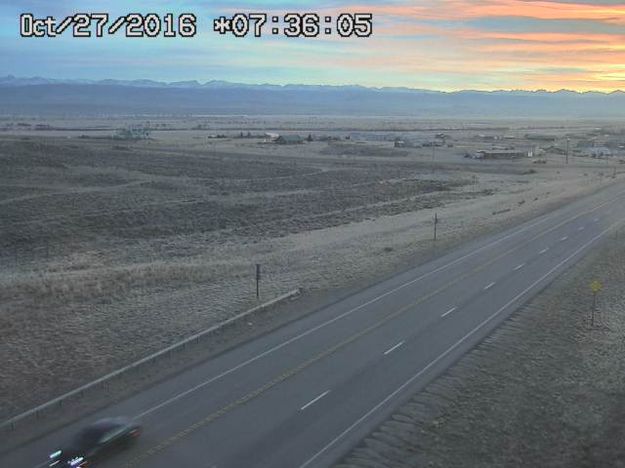 Oct. 27 sunrise. Photo by Trappers Point Wildlife Overpass Webcam.