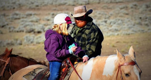 Father and Daughter Working Together. Photo by Terry Allen.