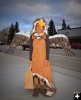 Hailee the Hawk with Real Feathers. Photo by Terry Allen.