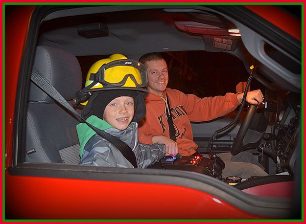 Landon Call and his son. Photo by Terry Allen.