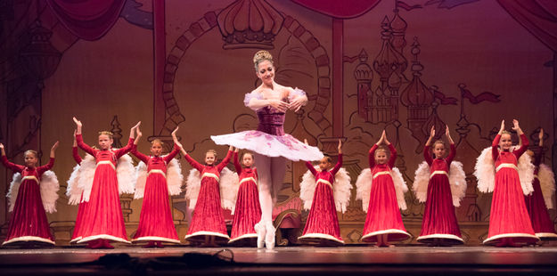 Sugar Plum Fairy with local angels. Photo by Arnold Brokling.