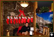 Eugenio Lunching at Old Stones. Photo by Terry Allen.