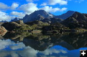 Fremont Peak and Island Lake. Photo by Fred Pflughoft.