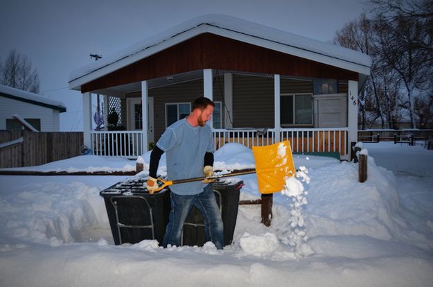 TJ Sets the Trash Out. Photo by Terry Allen.