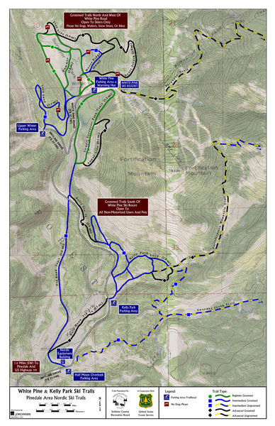 X-C Ski Trail Map. Photo by Sublette County Recreation Board.