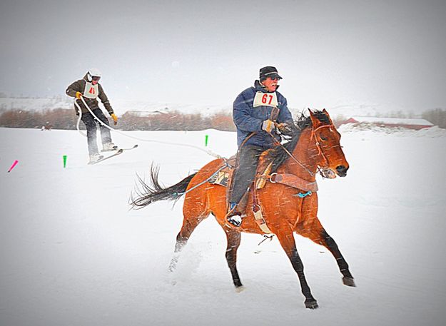 Mike Miller and Skier. Photo by Terry Allen.