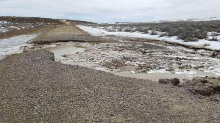 County Road 49 Washout. Photo by Sweetwater County Sheriff's Office.