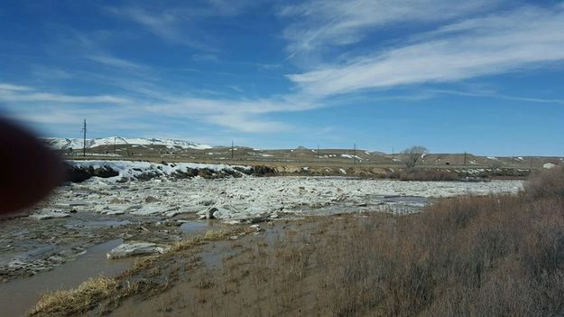 Green River ice jam. Photo by Deputy D. Ruby, Sublette County Sheriffs Office.