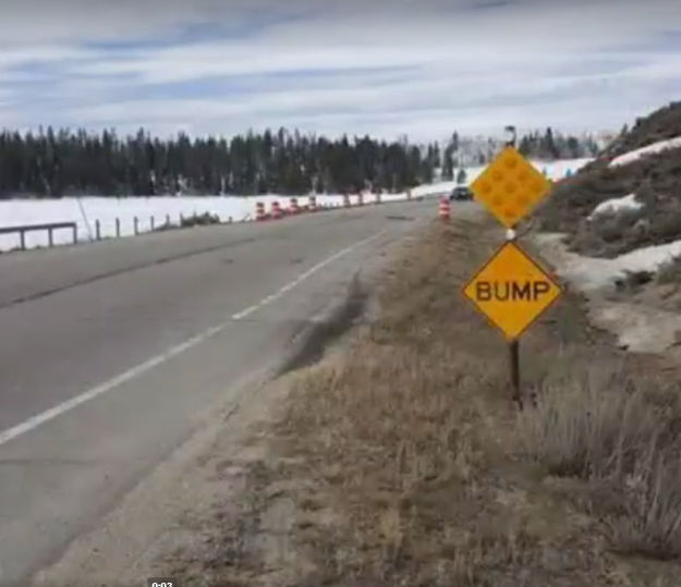 Road damage. Photo by Scott Winer, Sublette County Sheriff's Office.