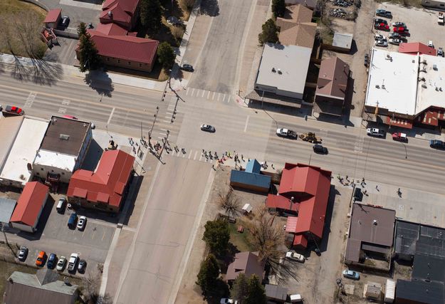 Over to Ridley's. Photo by Rita Donham, Wyoming Aero Photo.