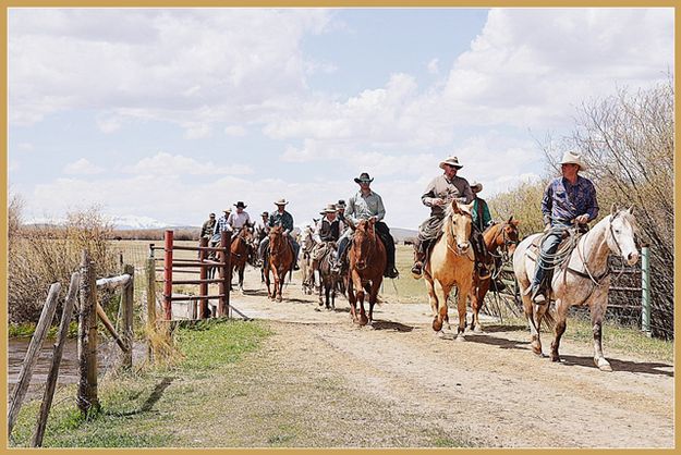 Riding Into the Barnyard. Photo by Terry Allen.