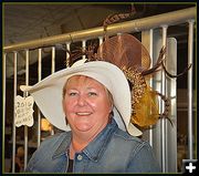 Karen with Chinese Rednecked Pheasant. Photo by Terry Allen.