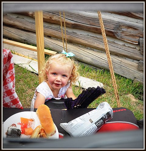 Paige Has a Picnic Plan and a Fan. Photo by Terry Allen.