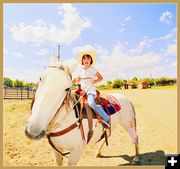 Frankie Shows Off Her Riding Skills. Photo by Terry Allen.