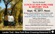 New Fork Park Open House Sept. 16. Photo by Lander Trail - New Fork River Crossing Historical Park.