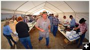 Bob Beiermann in the Food Tent. Photo by Terry Allen.