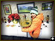 Edwin the Mountain Man and the Carmel Corn. Photo by Terry Allen.