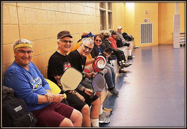 Pickleballers on Deck. Photo by Terry Allen.