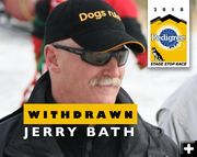 #7 Jerry Bath (withdrawn). Photo by International Pedigree Stage Stop Sled Dog Race.