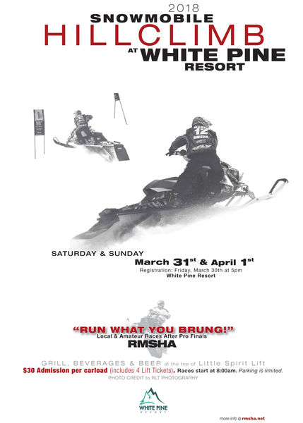 White Pine Snowmobile Hill Climb. Photo by White Pine Ski Area.