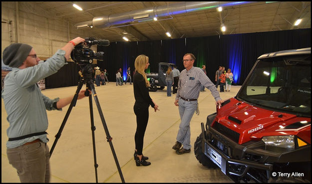 Arnie Brokling Gives an Interview. Photo by Terry Allen.